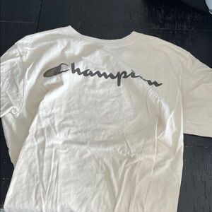 Champion Ivory Tee with Black Logo